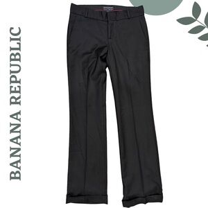 Banana Republic Black Dress Pants – Wool Blend Martin Fit, Size 4 Long, Lined